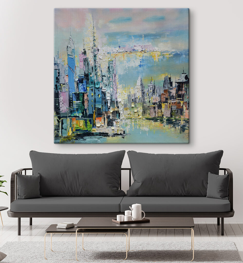 Painting of a city