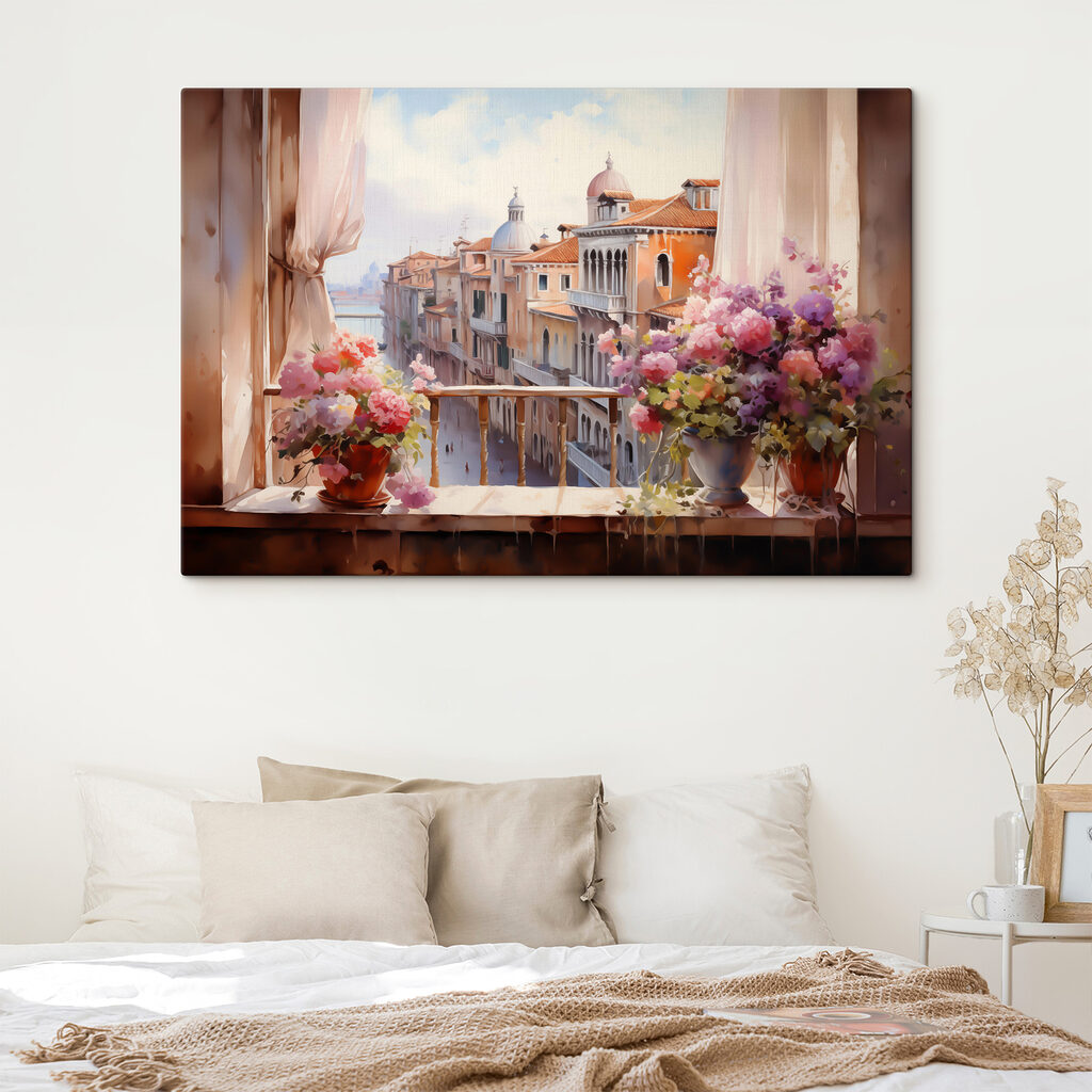 View of a city from a balcony View of a city from a balcony