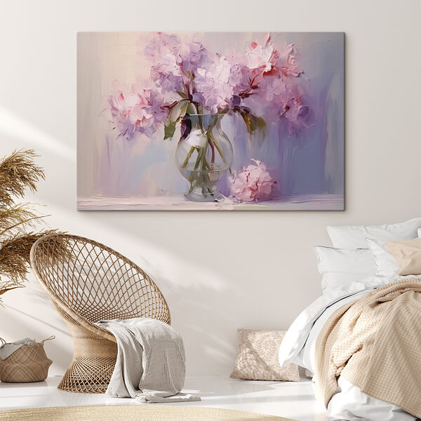 Painting of flowers in a vase Painting of flowers in a vase