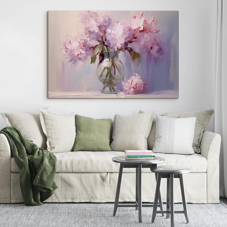 Painting of flowers in a vase Painting of flowers in a vase