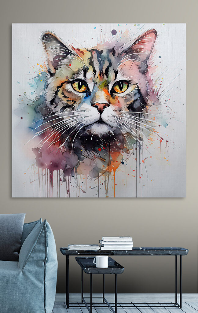 Painting of a cat