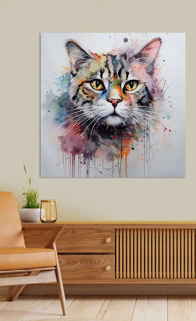 Painting of a cat