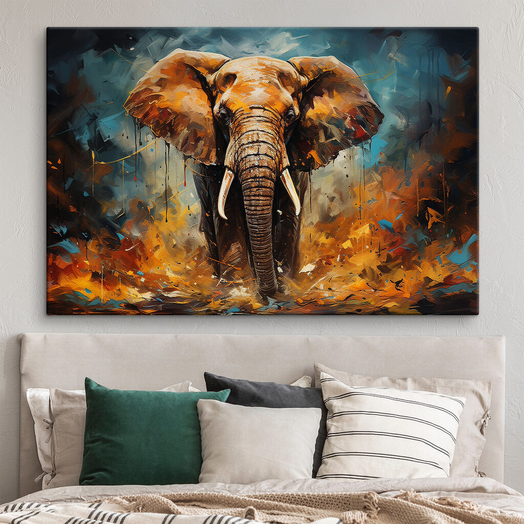 An elephant with tusks and dirt An elephant with tusks and dirt