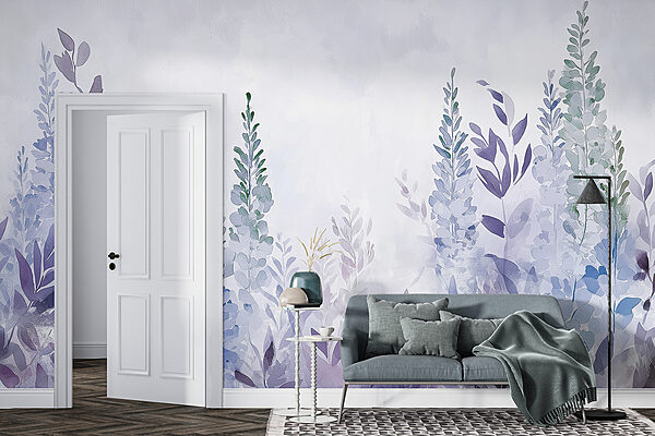 Painting of plants with leaves