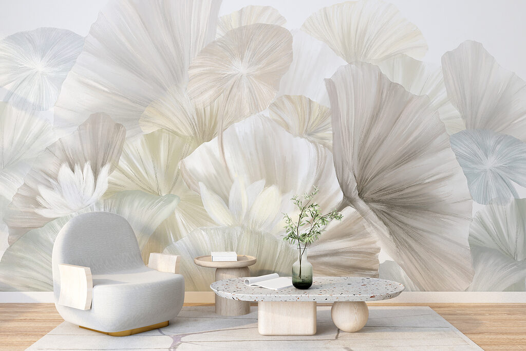 Group of white and grey leaves Group of white and grey leaves