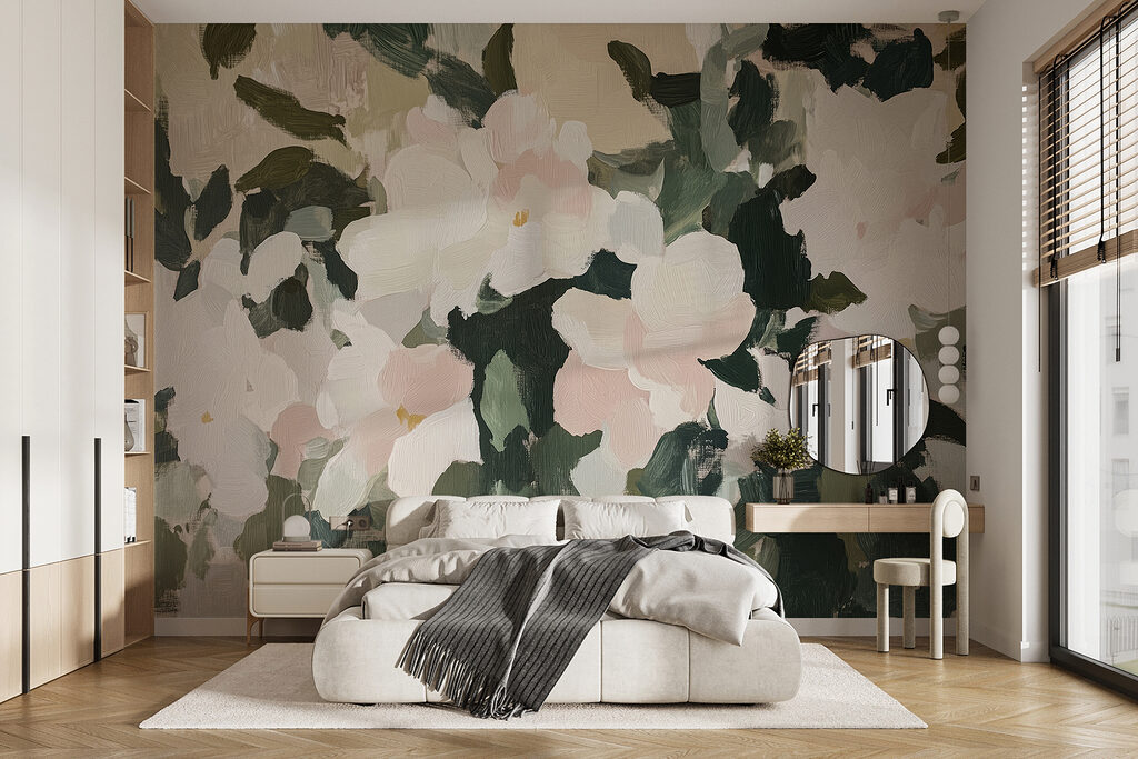 Painting of flowers and leaves Painting of flowers and leaves