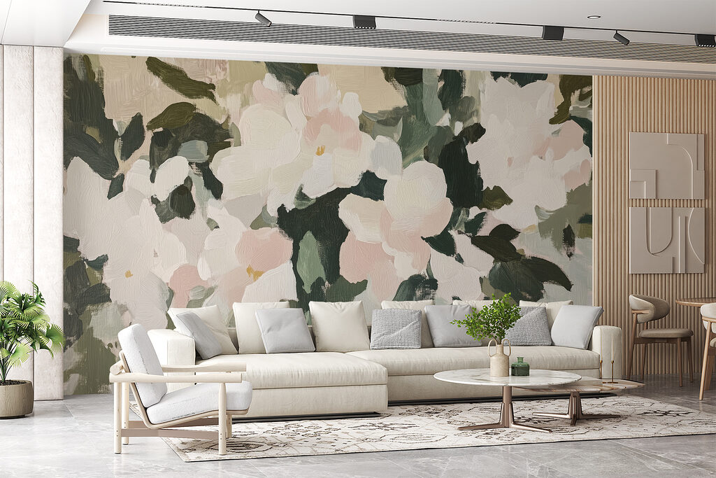 Painting of flowers and leaves Painting of flowers and leaves