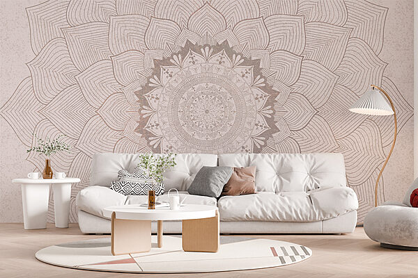Circular pattern on a white surface