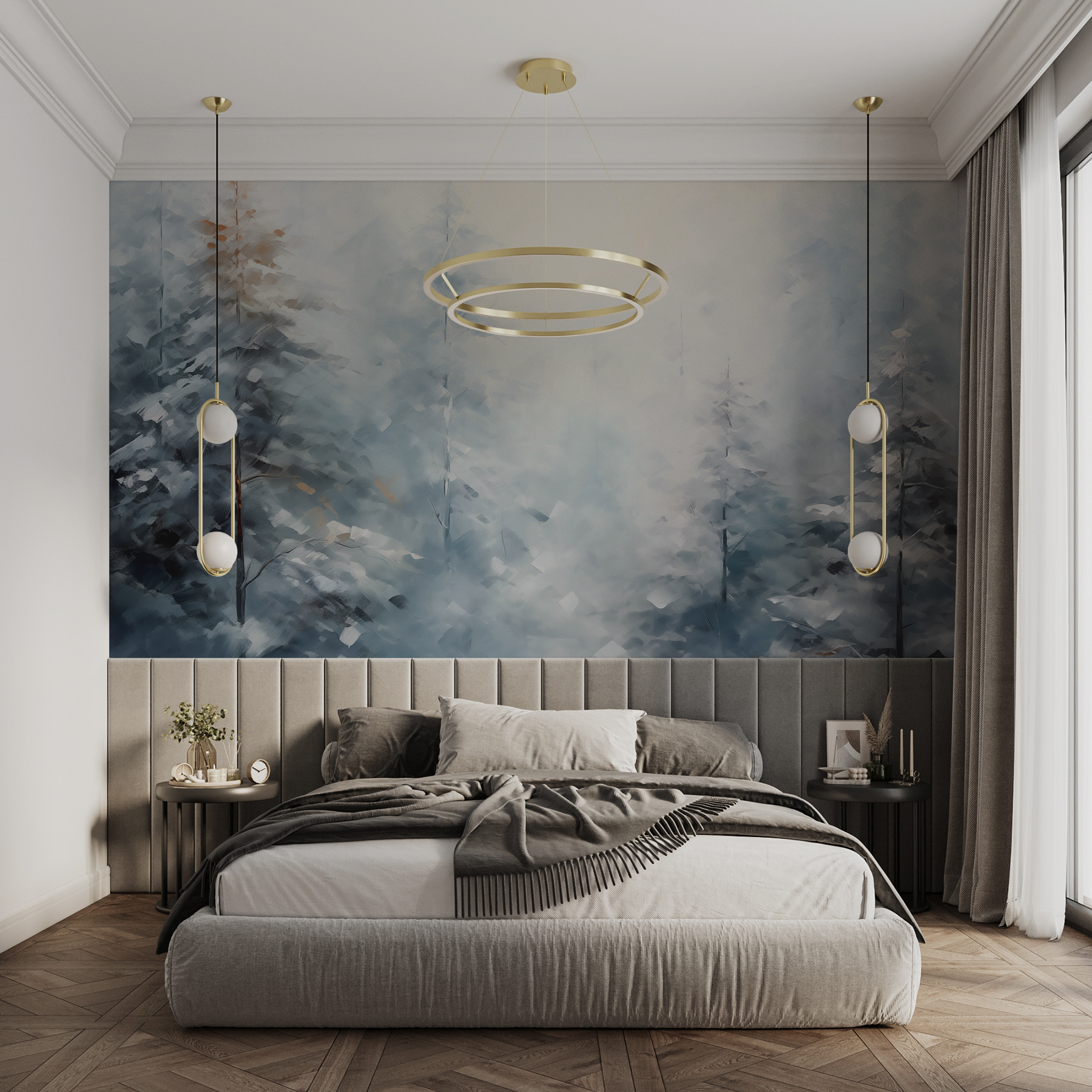 Snow covered trees in a forest