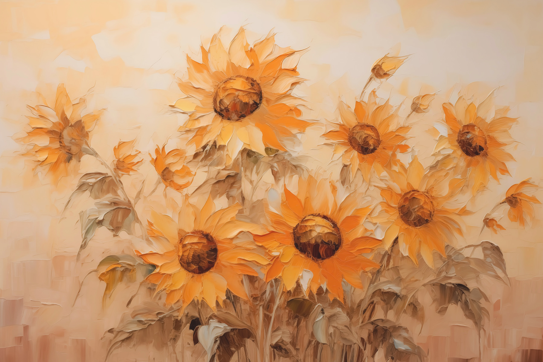 Painting of sunflowers Painting of sunflowers