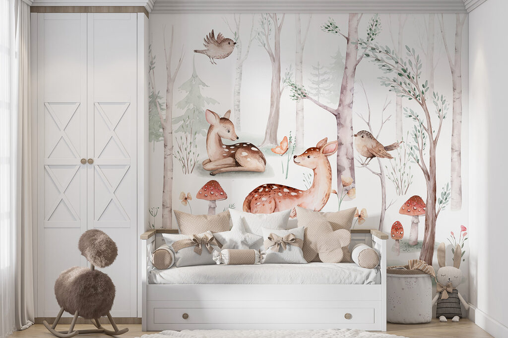 Group of animals in the woods