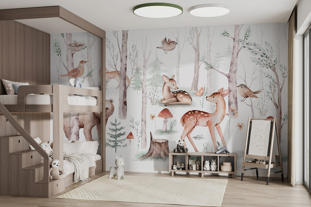 Group of animals in the woods