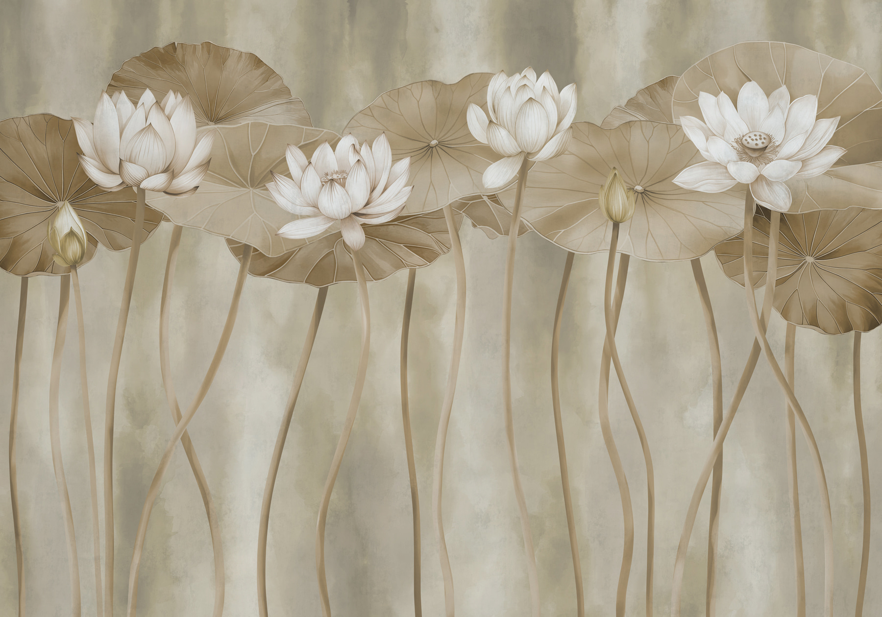 Group of white flowers and leaves Group of white flowers and leaves