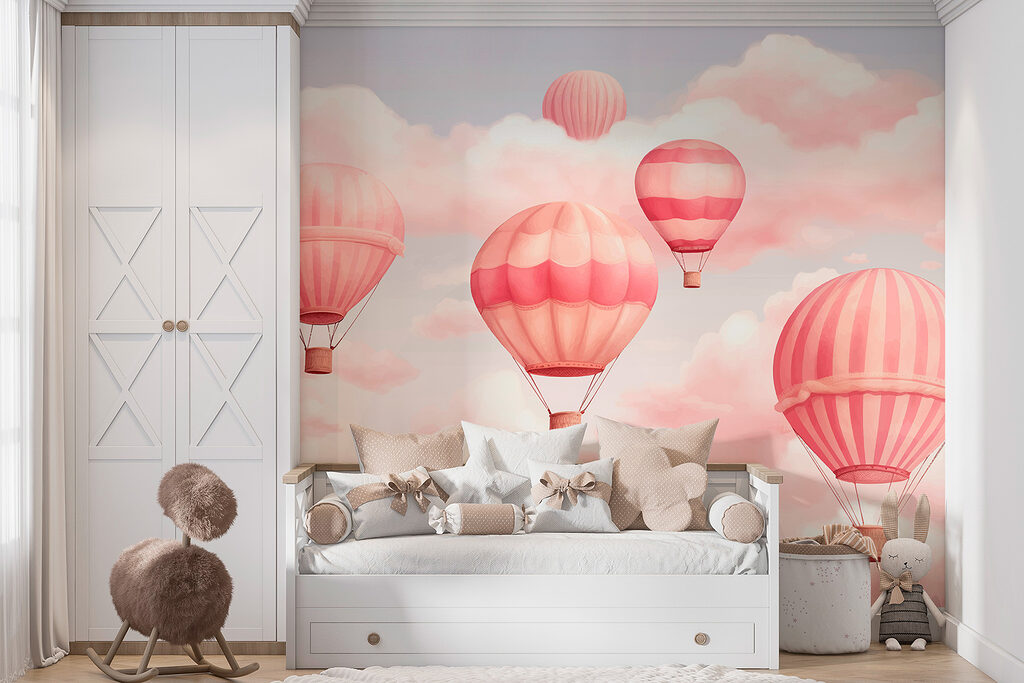 Group of hot air balloons in the sky