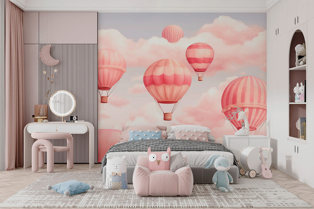 Group of hot air balloons in the sky