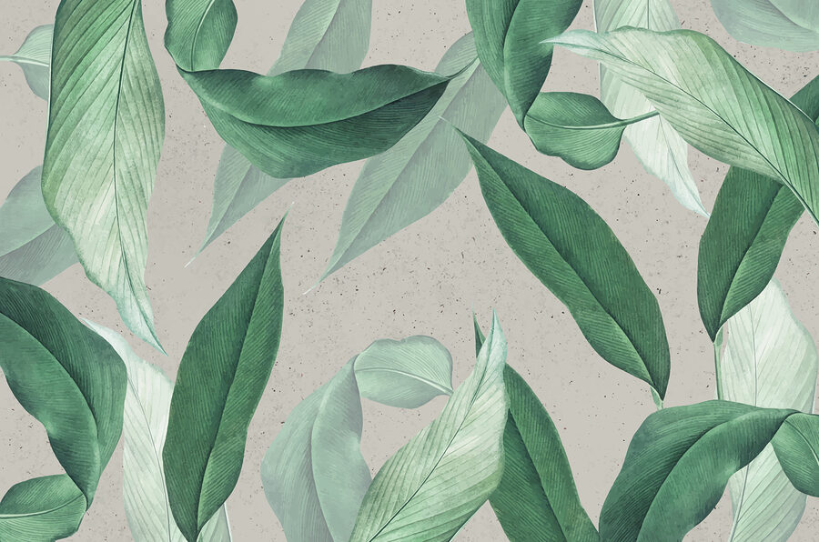 Pattern of green leaves Pattern of green leaves