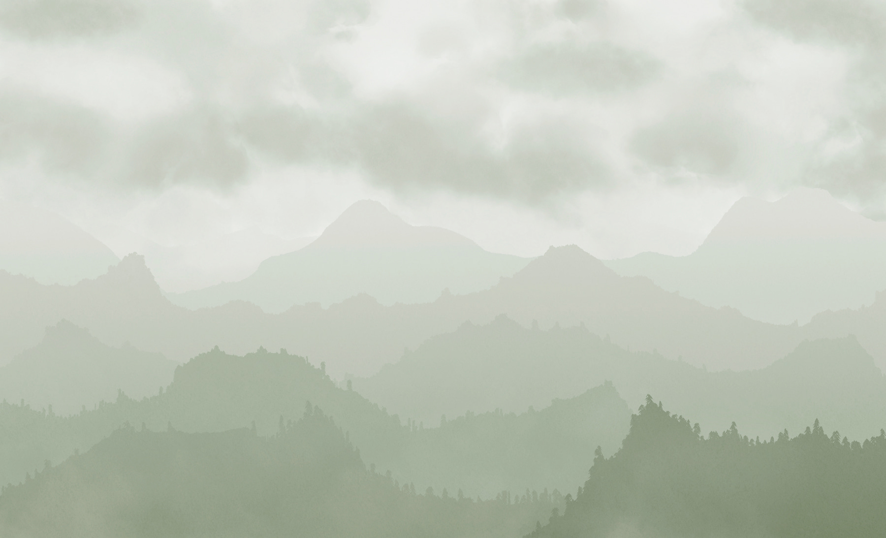 Foggy mountain range Foggy mountain range