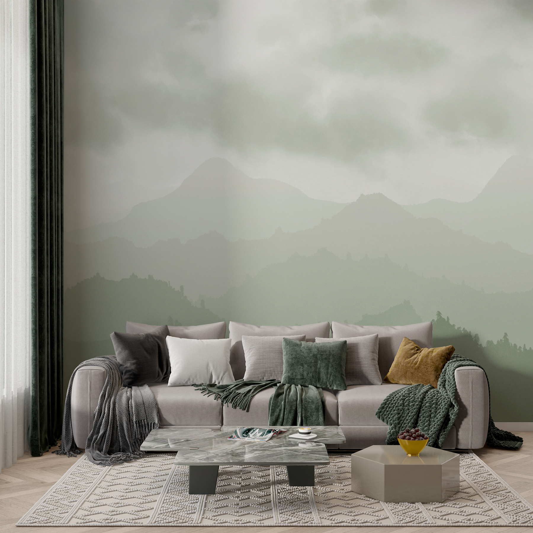 Foggy mountain range Foggy mountain range