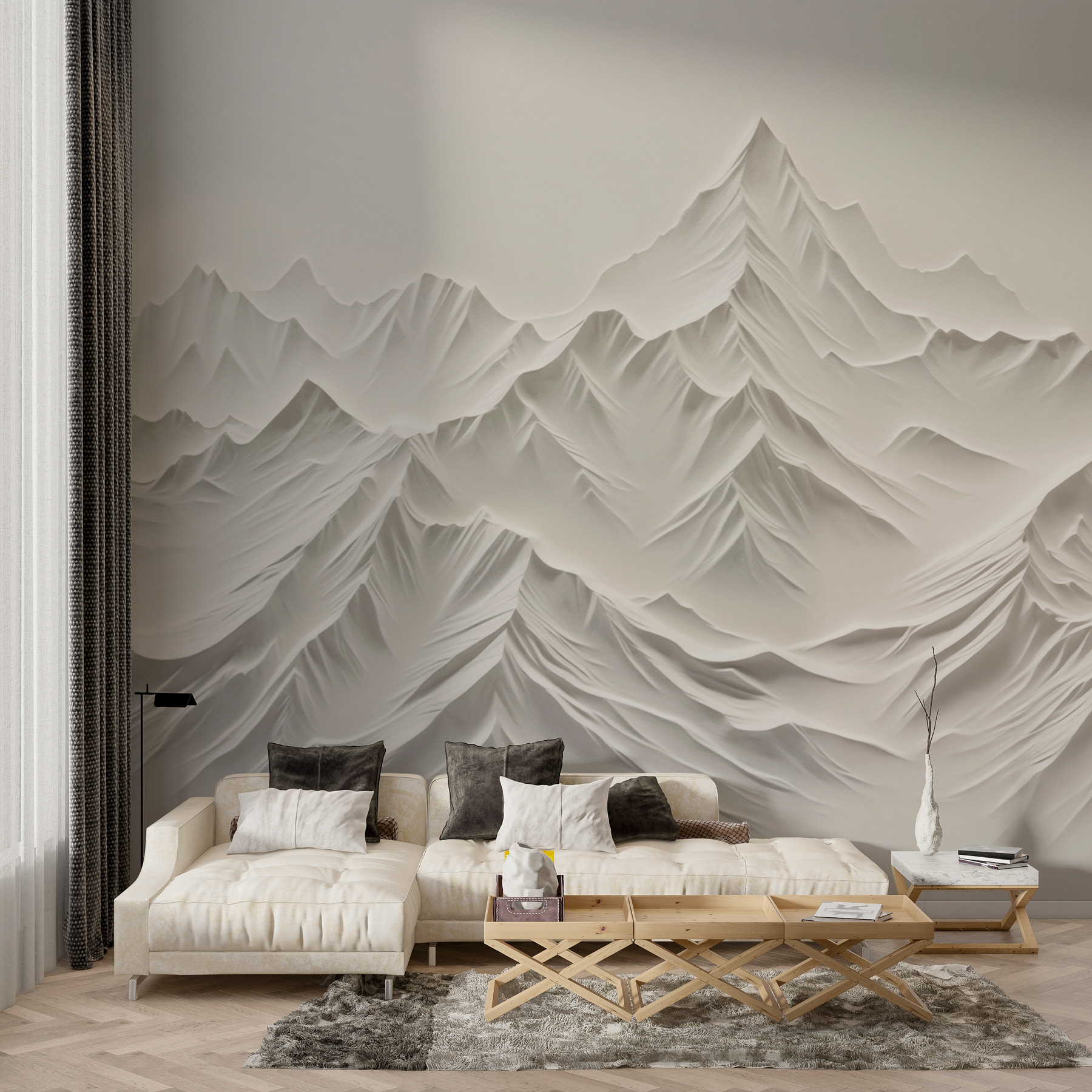 White mountain range with snow White mountain range with snow