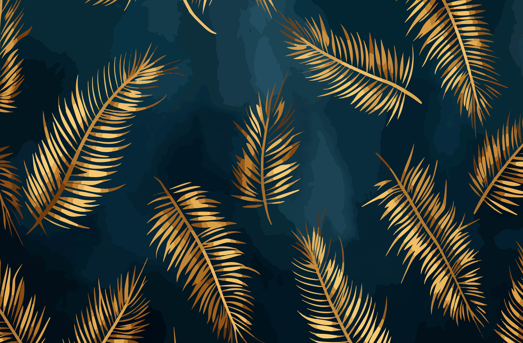 Bronze leaves against dark elegance