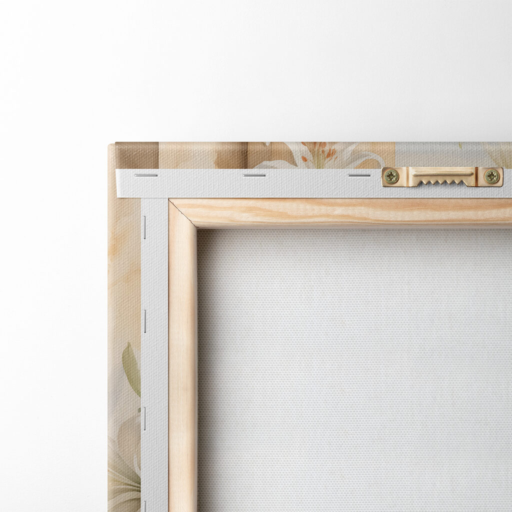 Painting of a white flower pot with white flowers Painting of a white flower pot with white flowers