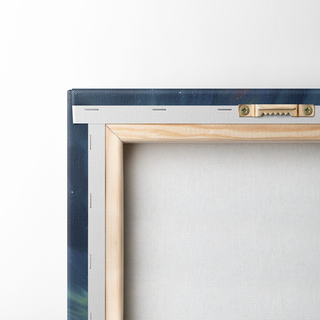 Landscape with a lake and houses in the snow Landscape with a lake and houses in the snow