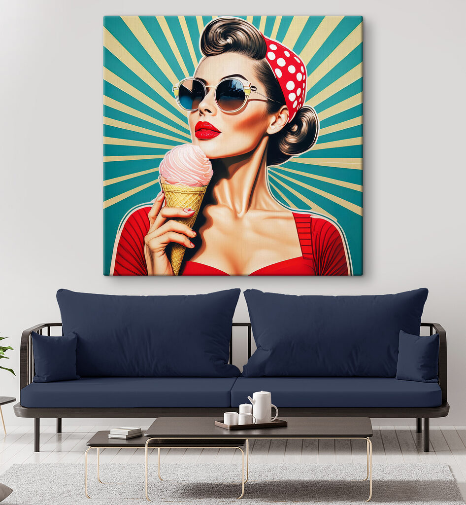 Woman holding an ice cream cone