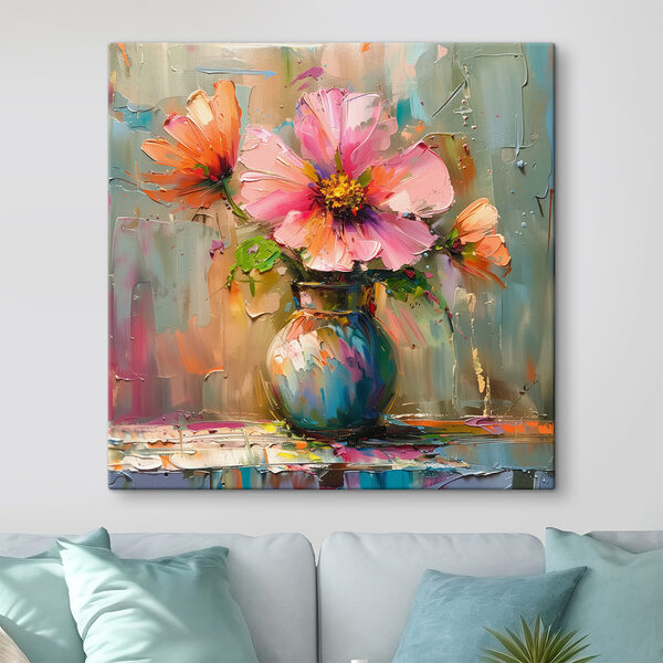 Painting of flowers in a vase Painting of flowers in a vase
