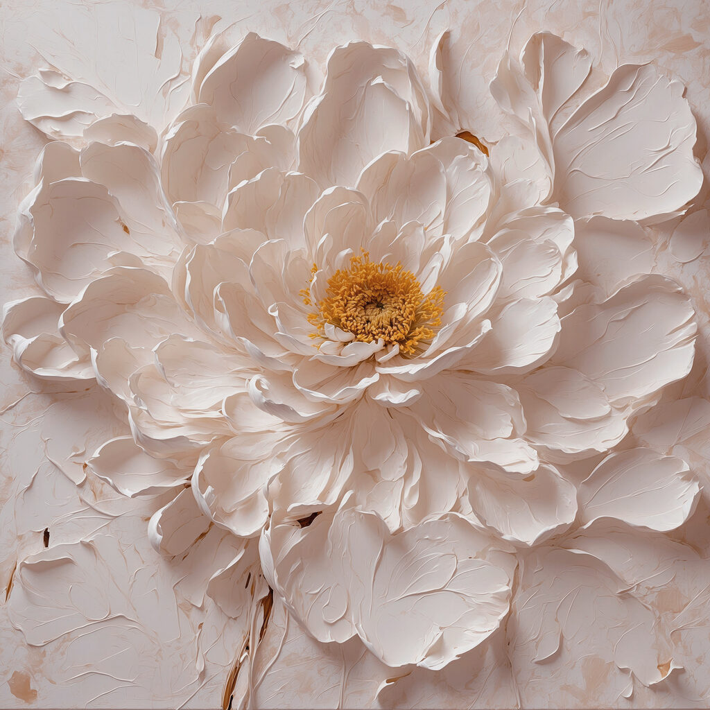 White flower with a yellow center White flower with a yellow center