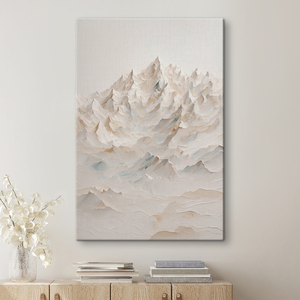 Mountain range with many peaks