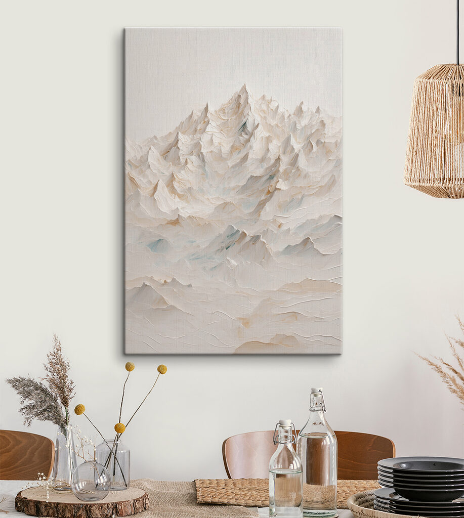 Mountain range with many peaks