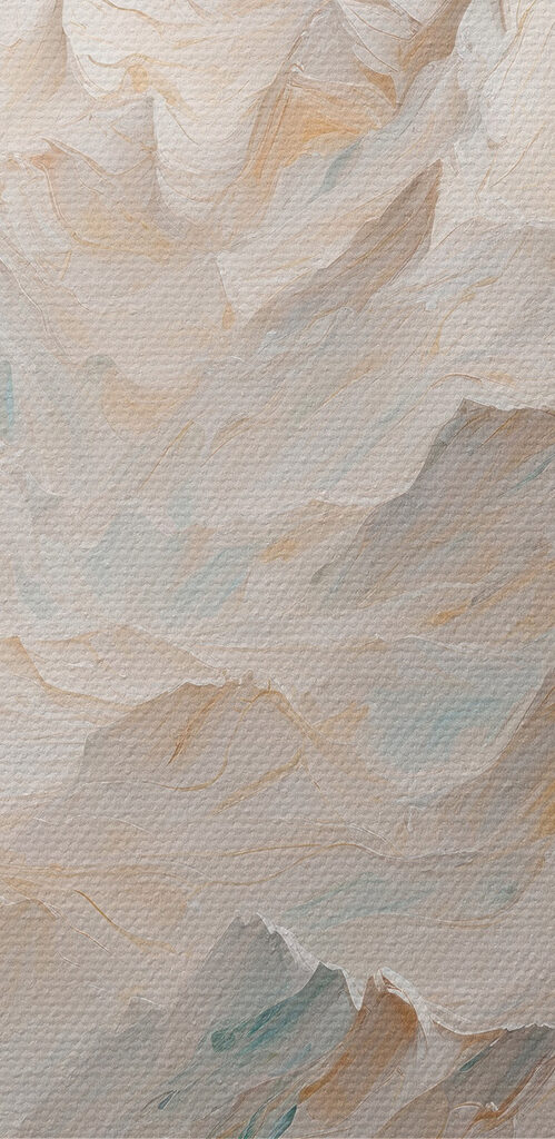 Mountain range with many peaks