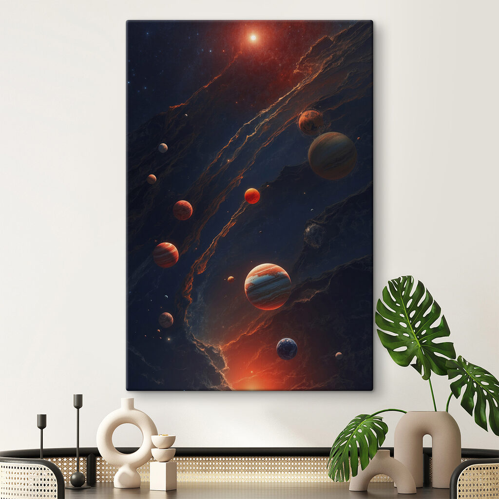 Planets in space
