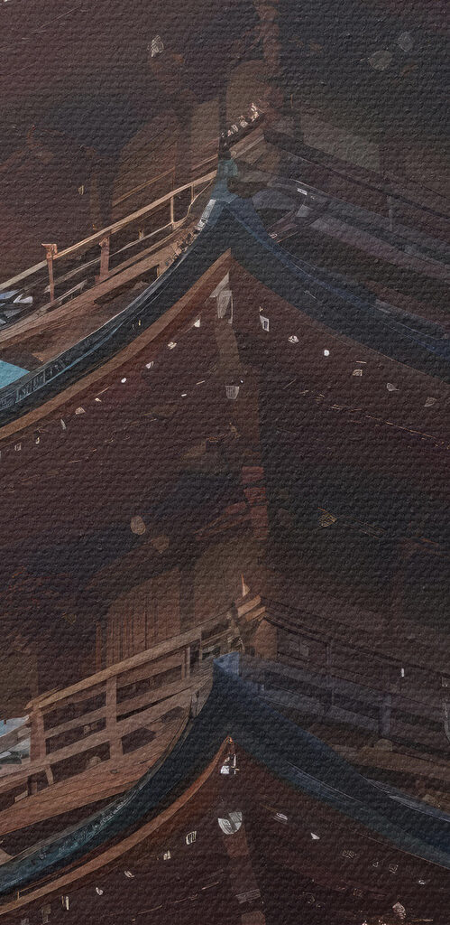 Pagoda with cherry blossoms Pagoda with cherry blossoms