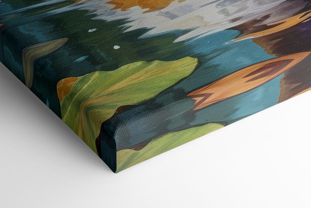 Colorful duck in water