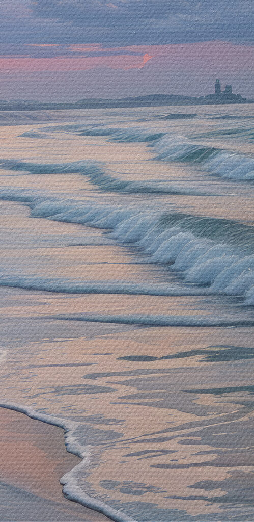 Beach with waves and people on it Beach with waves and people on it