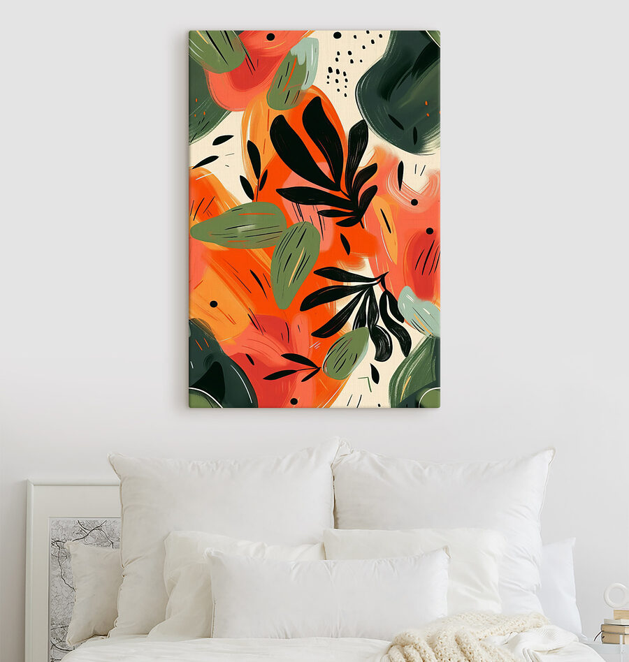 Colorful painting of leaves Colorful painting of leaves