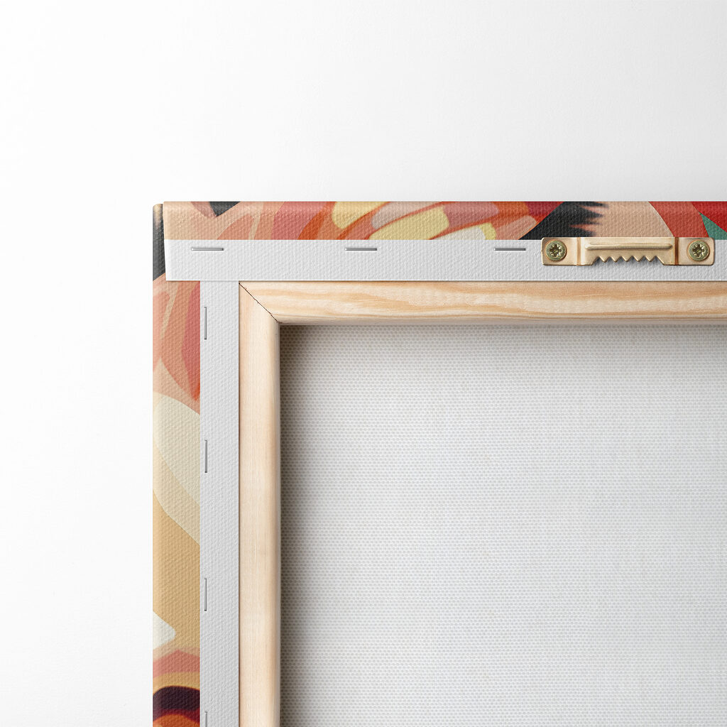 Woman's face with colorful leaves Woman's face with colorful leaves