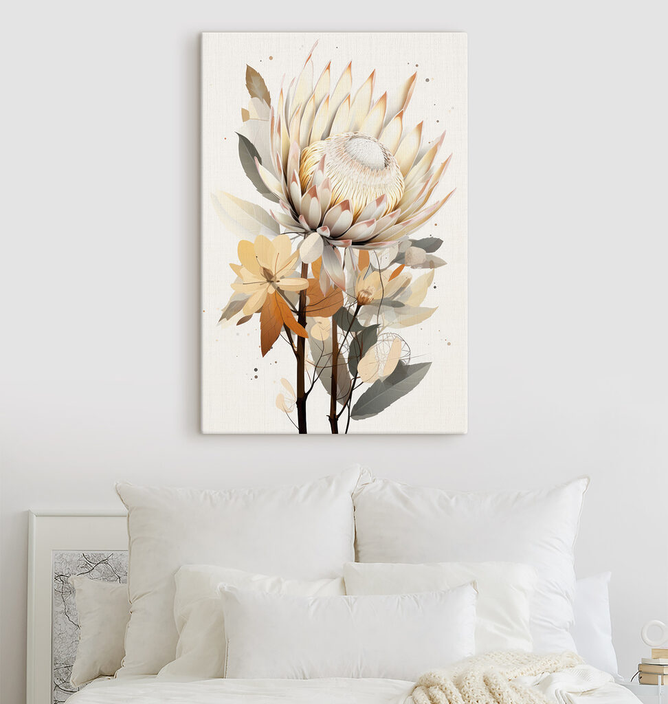 Flower with leaves and a white flower