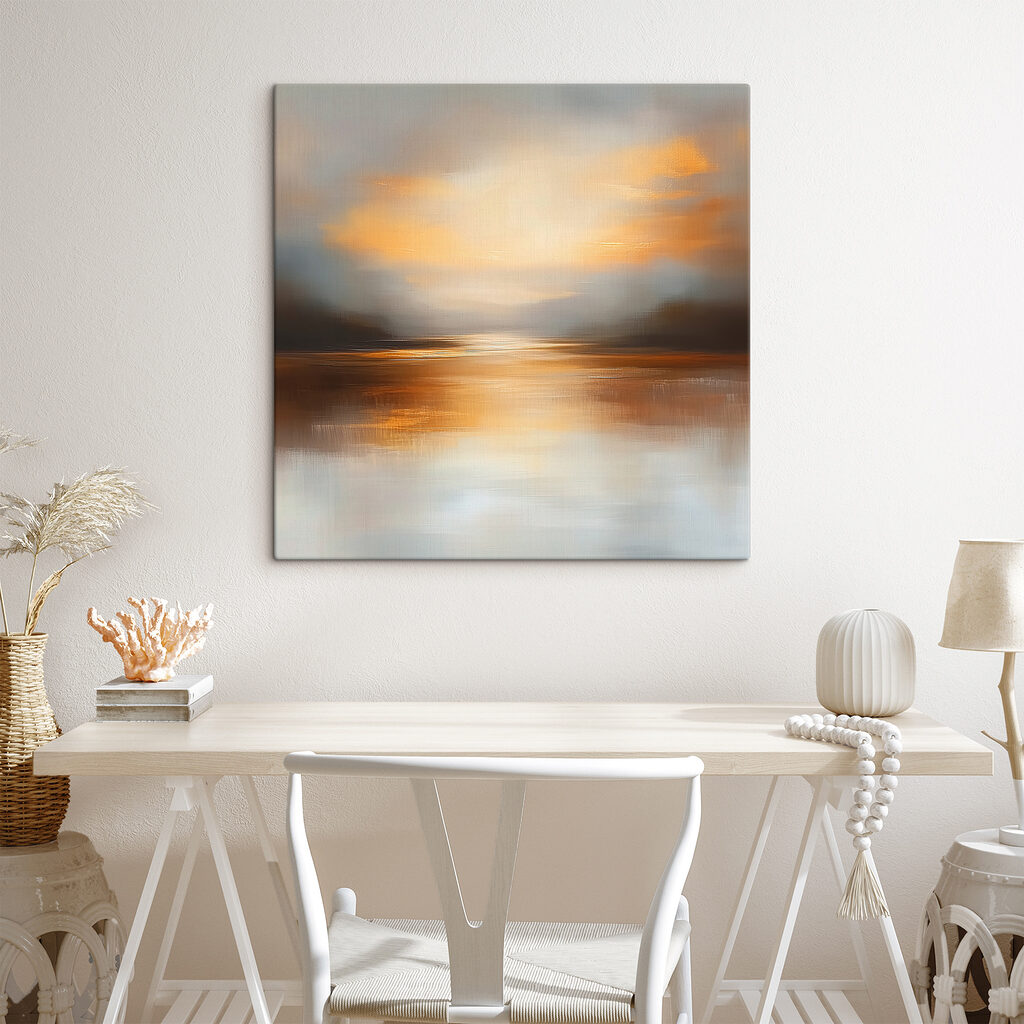 Sunset over a body of water