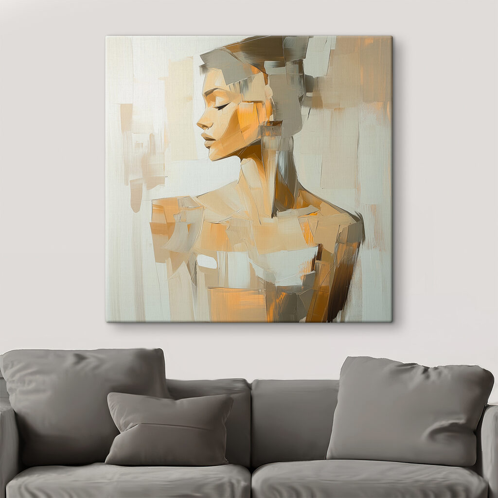 Woman's face with eyes closed