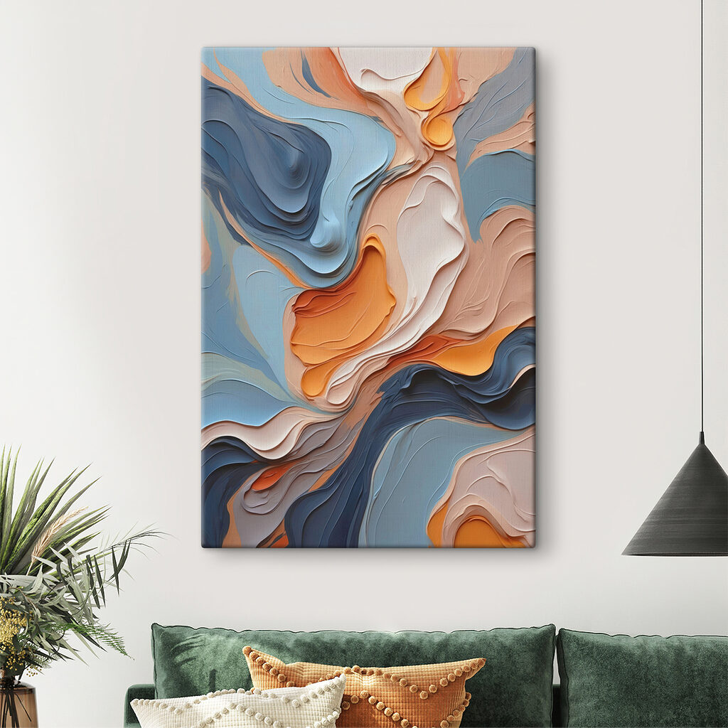 Colorful swirls of paint Colorful swirls of paint