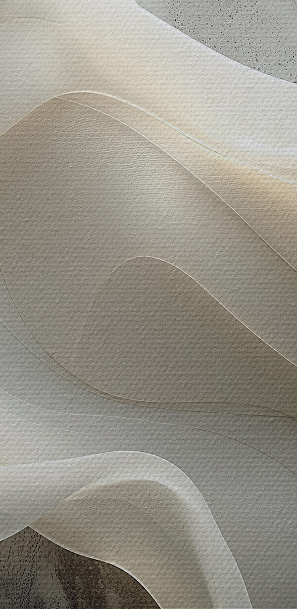 White fabric with wavy folds White fabric with wavy folds