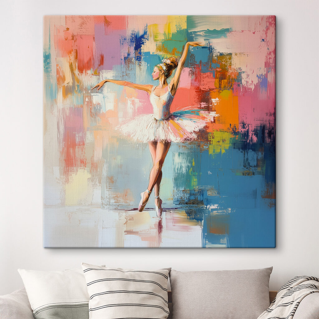 Woman in a tutu dancing