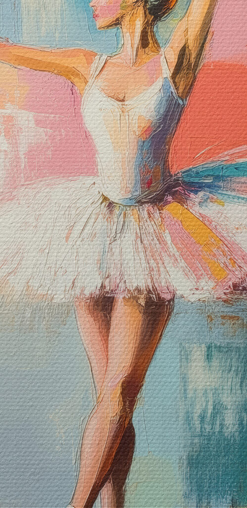 Woman in a tutu dancing