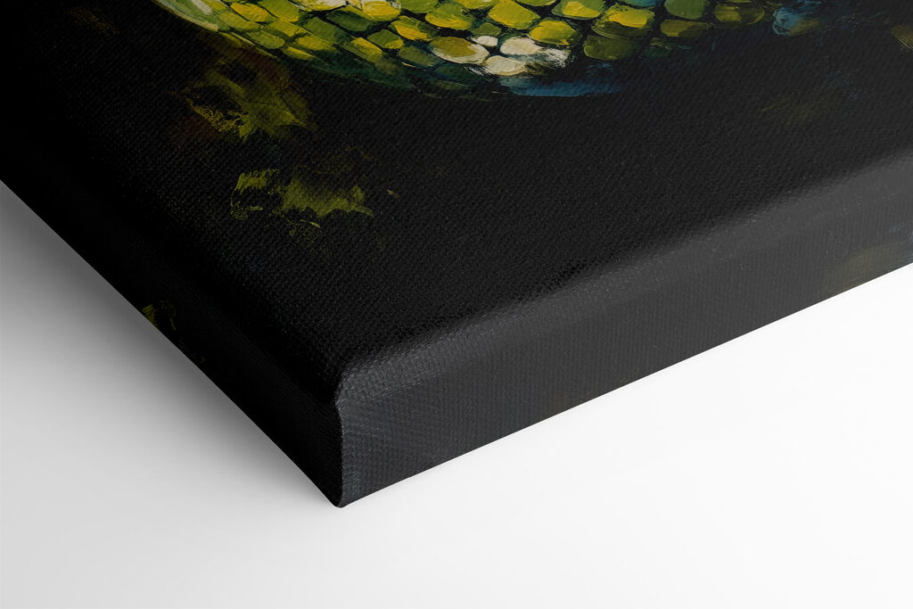 Green snake with yellow eyes Green snake with yellow eyes