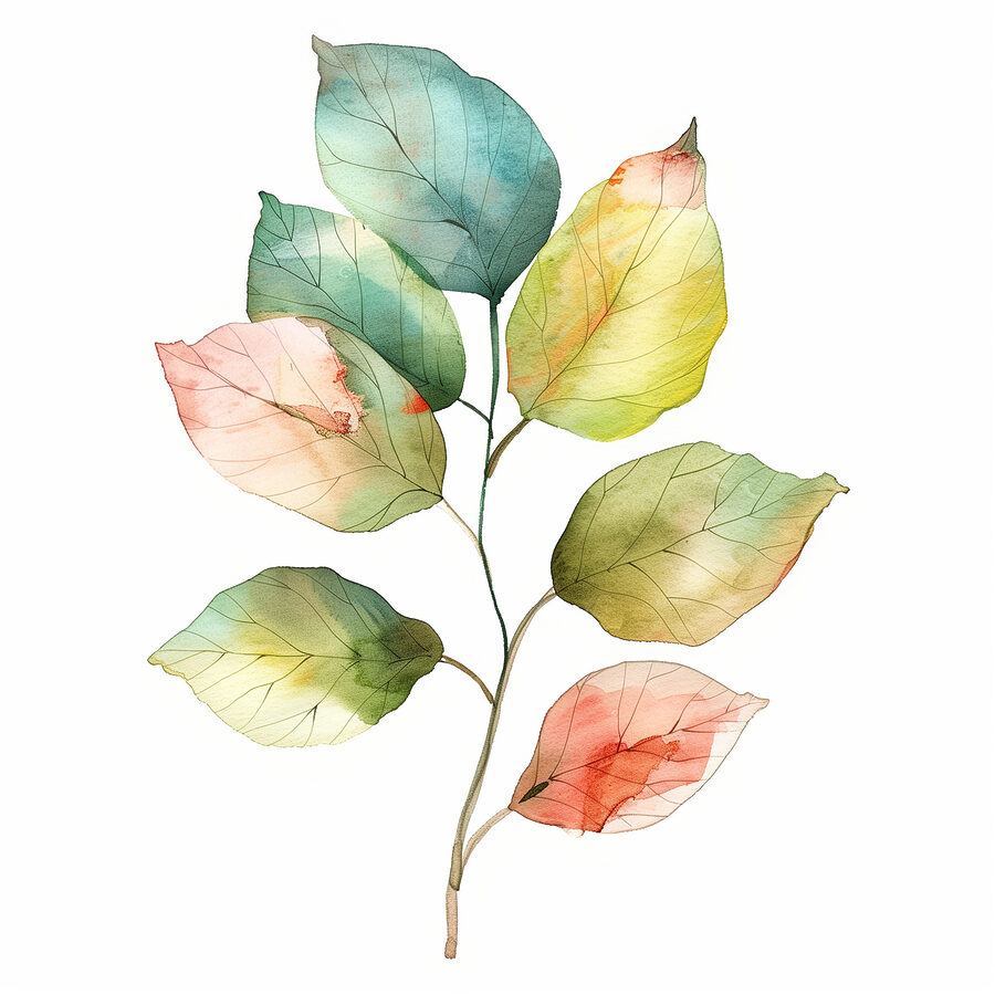 Watercolor of a leaf Watercolor of a leaf