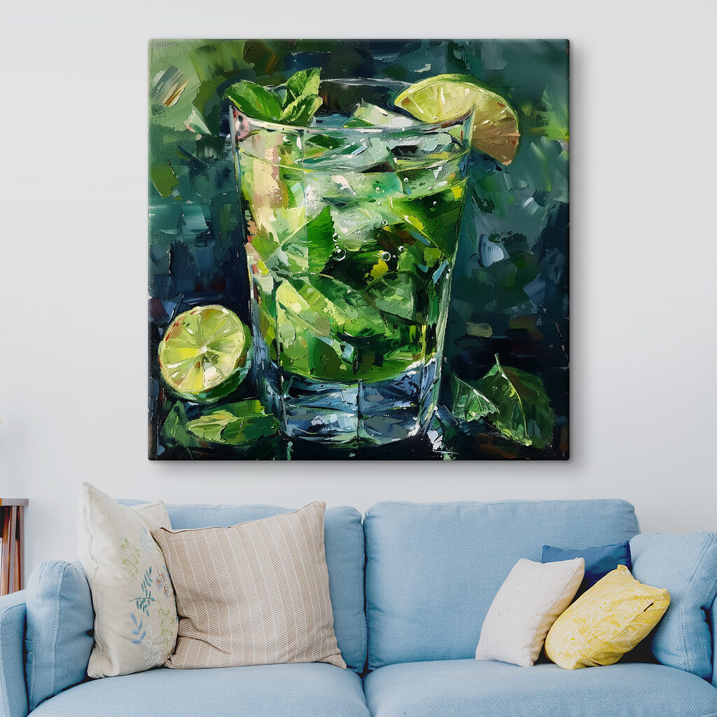Glass of ice and limes Glass of ice and limes