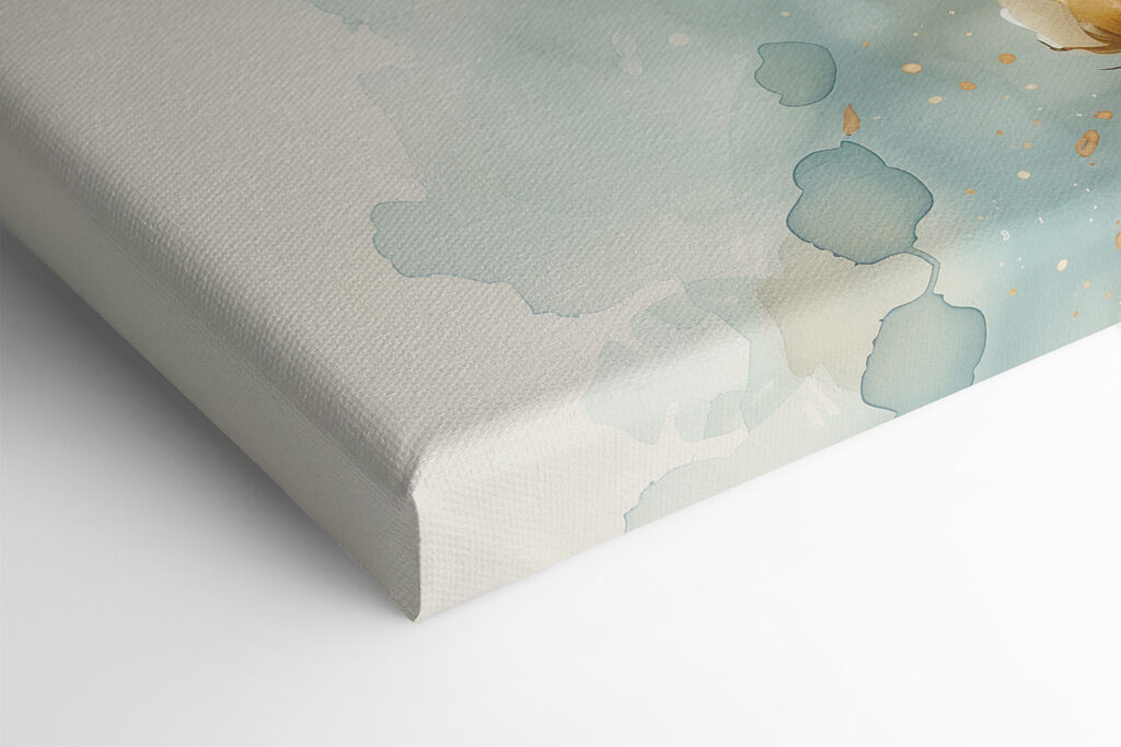Watercolor of cotton flowers