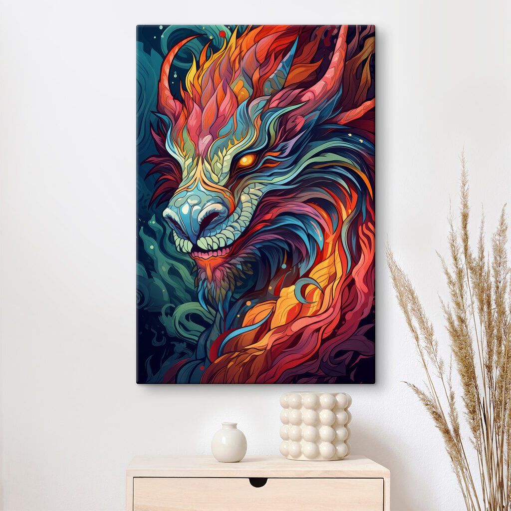 Colorful art of a dragon Colorful art of a dragon